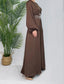 Diamond Belt Satin Abaya 4 Piece Set